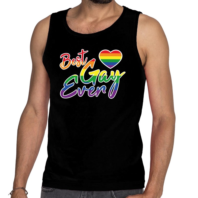 Best gay ever tanktop/mouwloos shirt zwart heren