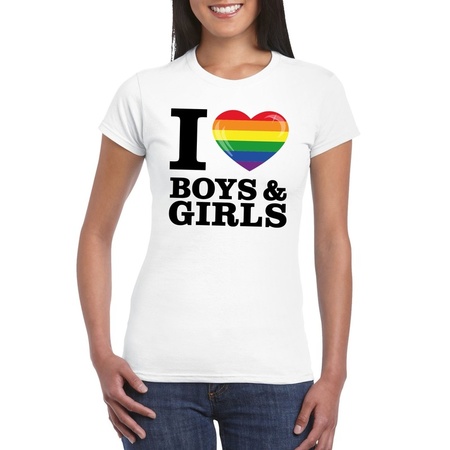 I love boys & girls t-shirt white women